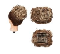 Chignon da donna Pettine sintetico grande con clip nell'estensione dei capelli ricci Chignon Pezzi di capelli Donna Updo Cover Parrucchino Estensione Chignon Estensione del panino(Color:12H613)
