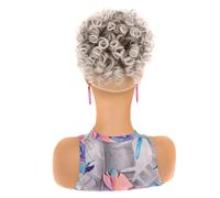 Chignon Da Donna Pezzo Corto Riccio Coda Di Cavallo Estensione Coulisse Elastica Panini Per Capelli Ricci Ondulati Sciolti Estensioni A Soffio Per Capelli Sintetici LSFB01-10M1001