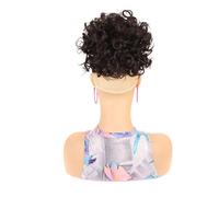 Chignon Da Donna Pezzo Corto Riccio Coda Di Cavallo Estensione Coulisse Elastica Panini Per Capelli Ricci Ondulati Sciolti Estensioni A Soffio Per Capelli Sintetici LSFB01-4