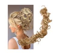 Chignon da donna Pezzo di capelli for chignon disordinato Pezzo di capelli ricci ondulati Scrunchies Estensioni Estensioni for coda di cavallo lunga Coda di cavallo Avvolgimento fai-da-te attorno ai c