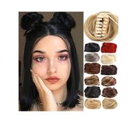 Chignon da donna Posticci for capelli Space Buns, 1 pezzo, mini clip a forma di artiglio, estensioni for capelli sintetici a ciambella Pezzo di capelli disordinato(1B)