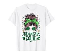 Chignon da Donna Shenanigans Squad San Patrizio Irlandese disordinato Maglietta