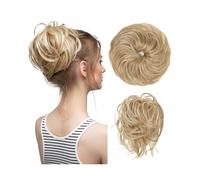 Chignon da donna Sintetico Elastico Disordinato Panino Capelli Finti Chignon Ricci Scrunchie Updo Ciambella Posticci Fasce Fascio Coda Capelli Biondi for Le Donne Estensione del panino(Color:Dirty Blo