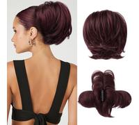 Chignon disordinato, extension per chignon corto, con clip e filo metallico pieghevole, per donne, biondo chiaro