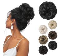 Chignon disordinato, spesso e arruffato, elastico per chignon, da donna, extension sintetiche per coda di cavallo, accessori per chignon, biondo con riflessi