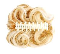 Chignon Estensioni dei capelli a coda di cavallo con chignon ricci ondulati sintetici disordinati Parrucca for chignon con clip for chignon riccio fantasia for le donne Panino(1pcs-07)