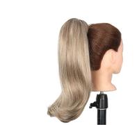 Chignon Estensioni dei capelli a coda di cavallo dritte sintetiche da 18 pollici Parrucca Bun Wrap Clip for barrette a coda di cavallo for accessori for capelli da donna Panino(P1B/613)
