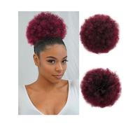 Chignon Estensioni della coda di cavallo ricci afro sbuffo Pezzi di capelli corti sintetici Updo for accessori for capelli dall'aspetto naturale e dallo stile Pezzi di chignon per donna(Color:8cun-BUG