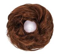 Chignon Extension for donna Ricci disordinati Updo Ciambella Parrucchino Chignon disordinato Pezzo di capelli umani brasiliani Estensione for chignon Scrunchie Chignon Coda di cavallo Pezzi di chignon