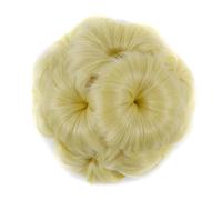 Chignon Extension - Pettine a clip on Dutt marrone biondo capelli sintetici a forma di fiore per acconciatura veloce, biondo chiaro