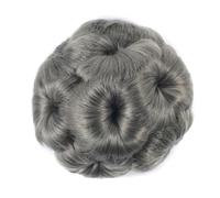 Chignon Extension Pettine Clip on Dutt Marrone Biondo Capelli sintetici a forma di fiore per acconciatura rapida (grigio)
