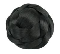 Chignon Finto 1 pz capelli sintetici chignon copertura del panino parrucca bionda panino updo capelli ciambella dropship fornitori pezzi di capelli(Black)