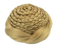 Chignon Finto 1 Pz Capelli Sintetici Intrecciati Chignon Ballerino Copertura Dei Capelli Ciambella Posticci Scrunchies Panino Parrucca Updo for Le Donne Festa di Nozze(Ash Blonde)