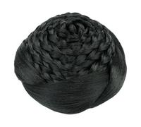 Chignon Finto 1 Pz Capelli Sintetici Intrecciati Chignon Ballerino Copertura Dei Capelli Ciambella Posticci Scrunchies Panino Parrucca Updo for Le Donne Festa di Nozze(Black)