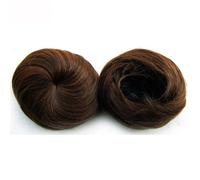 Chignon Finto 2 pezzi di extension for capelli sintetici resistenti al calore, 30 g, chignon ricci, coulisse, elastico, ciambella(6A-12B)