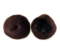 Chignon Finto 2 pezzi di extension for capelli sintetici resistenti al calore, 30 g, chignon ricci, coulisse, elastico, ciambella(33A-33B)