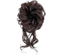 Chignon Finto Cravatta for capelli ricci disordinati sintetici da 2 pezzi con fascia elastica for chignon da donna in fibra resistente al calore in oro nero(4/27HL)