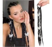 Chignon Finto, Parrucchino, 1 pz Coda di cavallo Trecce sintetiche Estensione coda di cavallo for donne Elastico for capelli Estensione coda di cavallo con accessori for capelli a farfalla Posticci fo