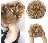 Chignon finto, parrucchino, chignon di estensione dei capelli, 1 pezzo di capelli indossati in uno chignon o in una bobina Pezzo di chignon disordinato Pezzo di capelli ricci ondulati Coda di cavallo