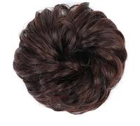 Chignon for capelli ricci spettinati sintetici in fibra ad alta temperatura, avvolgente invisibile for capelli, coda di cavallo riccia, chignon elastico for capelli(Dark Brown)
