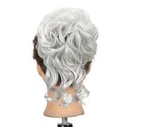 Chignon for capelli sintetici, chignon biondo spettinato, elastico for capelli ricci, finti pezzi for donna, nero marrone(Q)