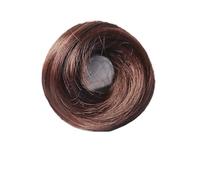Chignon for capelli sintetici, ricci, lisci, chignon spettinato, scrunchies, fasce for capelli, elastici, posticci for donne, volume, frangia finta(Dark brown)