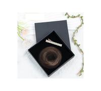 Chignon for capelli umani, chignon spettinato, pezzi for capelli, chignon a ciambella con elastico in gomma, coda di cavallo, pezzo for capelli scrunchy for donne Look Elegante Chic(Chocolate Brown)