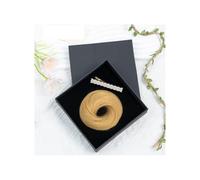 Chignon for capelli umani, chignon spettinato, pezzi for capelli, chignon a ciambella con elastico in gomma, coda di cavallo, pezzo for capelli scrunchy for donne Look Elegante Chic(Dark Blonde)