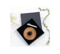 Chignon for capelli umani, chignon spettinato, pezzi for capelli, chignon a ciambella con elastico in gomma, coda di cavallo, pezzo for capelli scrunchy for donne Look Elegante Chic(Medium brown)