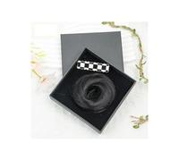 Chignon for capelli umani, chignon spettinato, pezzi for capelli, chignon a ciambella con elastico in gomma, coda di cavallo, pezzo for capelli scrunchy for donne Look Elegante Chic(Jet Black)