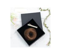 Chignon for capelli umani, chignon spettinato, pezzi for capelli, chignon a ciambella con elastico in gomma, coda di cavallo, pezzo for capelli scrunchy for donne Look Elegante Chic(Dark Brown)