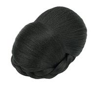 Chignon intrecciato, copricapo da ballerina, posticci, scrunchies, chignon con fermagli, copricapo da sposa for donna(Black)