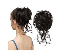 Chignon Panino disordinato sintetico Posticci elastici Ricci Scrunchie Nero Marrone Fascia chignon quotidiana Updo Ciambella Capelli finti naturali for le donne Chignon per capelli da donna(4)