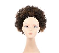 Chignon Panino for capelli ricci sintetici corti da 10 pollici con estensioni della coda di cavallo con coulisse Afro Shaggy Bun Afro for donne nere Panino(P4/30)