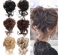 Chignon, Panino for parrucca Panino for capelli elastico Panino for capelli soffice e disordinato Palla ad anello for capelli - Panino pigro for la testa Extension per capelli(Dark grey)