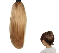Chignon Parrucca a coda di cavallo corta da 10 pollici con clip ad artiglio Parrucca a coda di cavallo Chignon Coda di cavallo sintetica da donna Fermagli for capelli Panino(4/30HL)