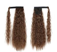 Chignon Parrucca a coda di cavallo lunga ondulata di mais sintetico da 22 pollici Estensioni for fermagli for capelli Coda di cavallo Accessori for capelli da donna Panino(M430)