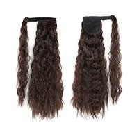 Chignon Parrucca a coda di cavallo lunga ondulata di mais sintetico da 22 pollici Estensioni for fermagli for capelli Coda di cavallo Accessori for capelli da donna Pezzo di chignon(4)