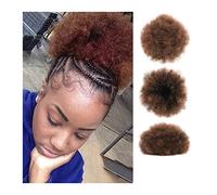 Chignon Parrucca afro con coulisse Coda di cavallo Estensione Chignon riccio Parrucca sintetica a coda di cavallo corta for chignon da donna nera Pezzo di chignon(1BT30#)