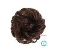 Chignon, Parrucca con coda di cavallo spettinata - Parrucca voluminosa e riccia con chignon elastico Parrucche(Brown)