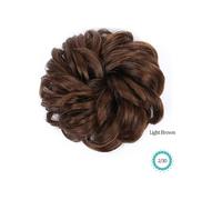 Chignon, Parrucca con coda di cavallo spettinata - Parrucca voluminosa e riccia con chignon elastico Parrucche(Light brown)