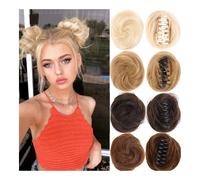 Chignon, Parrucca da donna, soffice testa a ciambella, invisibile, con clip corta, borse for capelli per donna(Gold)