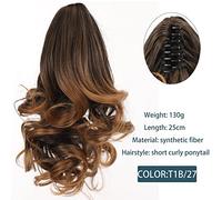 Chignon Parrucca di estensione dei capelli della coda di cavallo della clip dell'artiglio grande dell'onda corta sintetica Accessori for capelli delle signore della coda di cavallo del panino dei cape