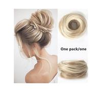 Chignon, Parrucca in gomma con tendine, anello for capelli lisci, simulazione femminile, capelli soffici, testa a palla, capelli pigri, artefatto per le donne(Golden Gray)