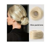 Chignon, Parrucca in gomma con tendine, anello for capelli lisci, simulazione femminile, capelli soffici, testa a palla, capelli pigri, artefatto per le donne(Golden yellow)