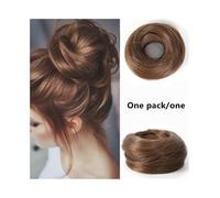 Chignon, Parrucca in gomma con tendine, anello for capelli lisci, simulazione femminile, capelli soffici, testa a palla, capelli pigri, artefatto per le donne(Golden brown)