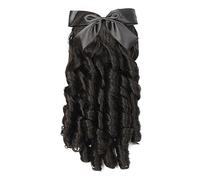 Chignon Parrucca riccia da principessa Parrucca Cheongsam alla moda da donna Stile retrò Coda di cavallo Estensione dei capelli Pettine riccio Panino for capelli ricci Pezzo di chignon(A)