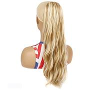 Chignon Parrucca sintetica alla moda Panino for capelli Capelli ricci lunghi Coda di cavallo Coulisse ondulata lunga Tasca in rete Ondulazione d'acqua Panino for capelli da donna Pezzo di chignon(27H6