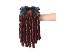 Chignon per Capelli 1 confezione parrucca da donna pettine for capelli a coda di cavallo retrò parrucca con nodo a fiocco palazzo capelli ricci coda di cavallo estensioni parrucca chignon Chignon per