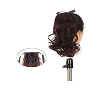 Chignon per Capelli 1 confezione sintetica corta coda di cavallo riccia lunga resistente al calore coulisse con coulisse corta ondulata coda di cavallo pezzo di capelli parrucca panino Chignon per Cap